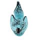 Turquoise Fox Face Distressed Iron Cabinet Knobs